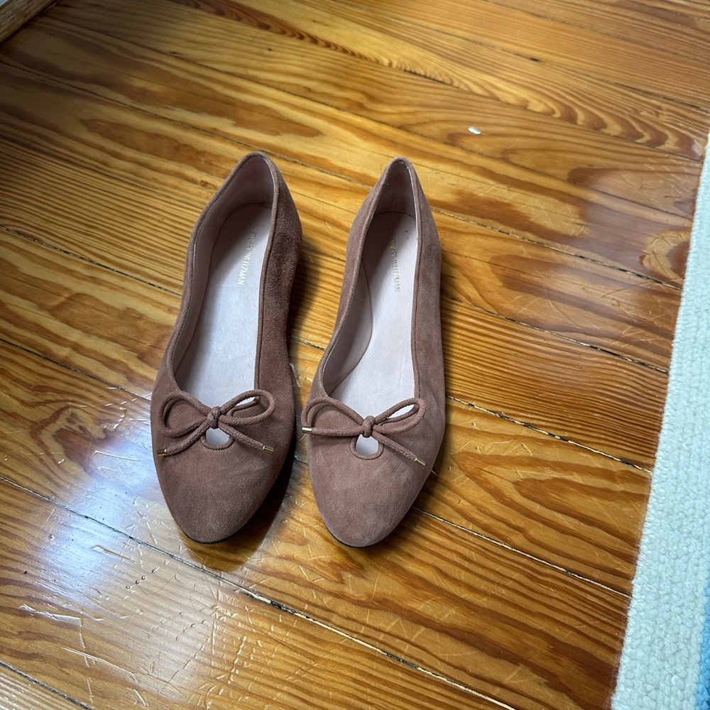 Stuart Weitzman Suede Ballet Flats